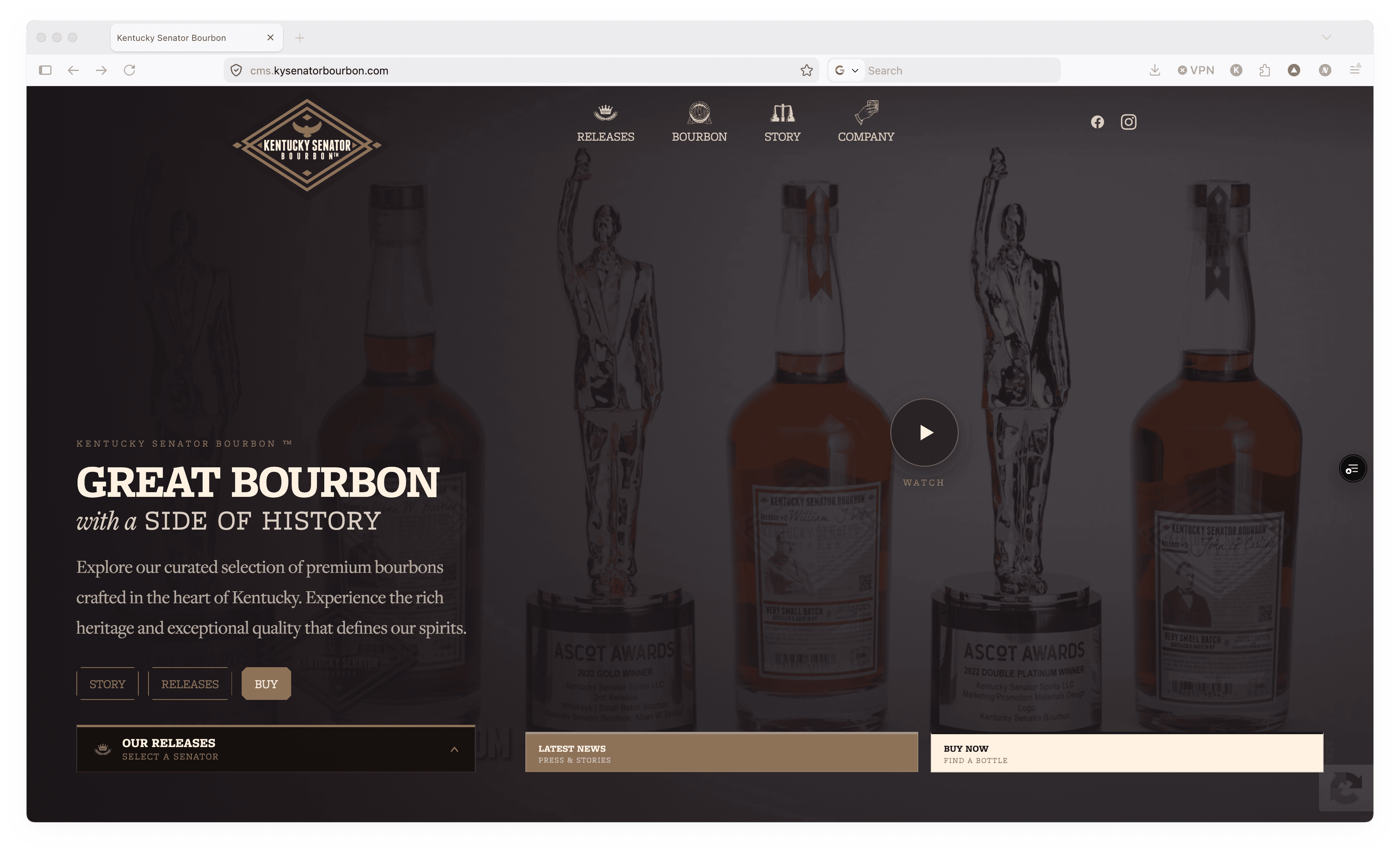 Kentucky Senator Bourbon Web 2.0